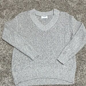 Old Navy Women's Multicolor Gray V-Neck Sweater